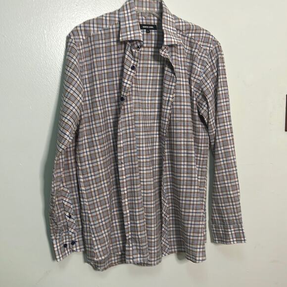 JARED LANG PLAID SHIRT SHIRT SIZE M - Picture 2 of 6
